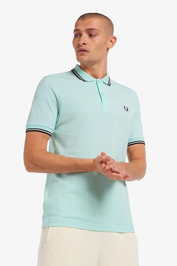 Black Fred Perry M3600 Men's Polo Shirts | PH 1408SGLO